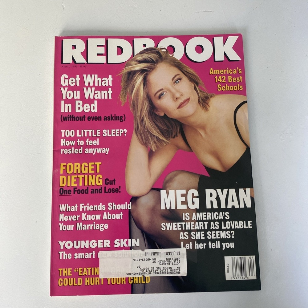 Redbook Magazine Meg Ryan Forget Dieting April 1995 Vintage